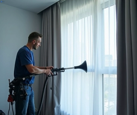 Professional commercial curtain cleaning process equipment Matty Curtain Cleaning longueville-nsw