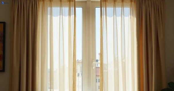 Dull dusty drapes in longueville-nsw before professional cleaning